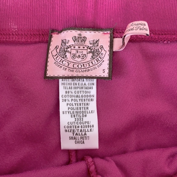 ❤️ Juicy Couture Classic Iconic Velour Drawstring Pants Size Small - Picture 4 of 6